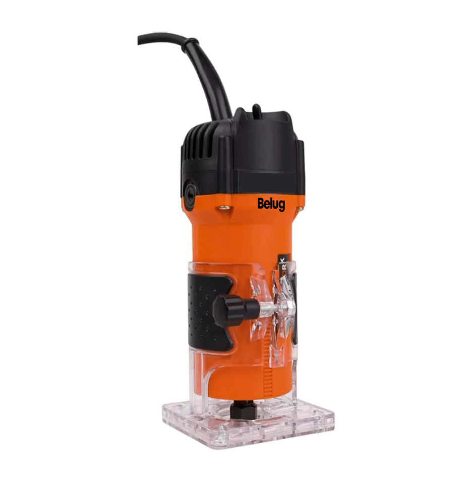 Router Madera Recortadora Rebajadora 800w +15 Brocas Carburo Naranja/negro Belug