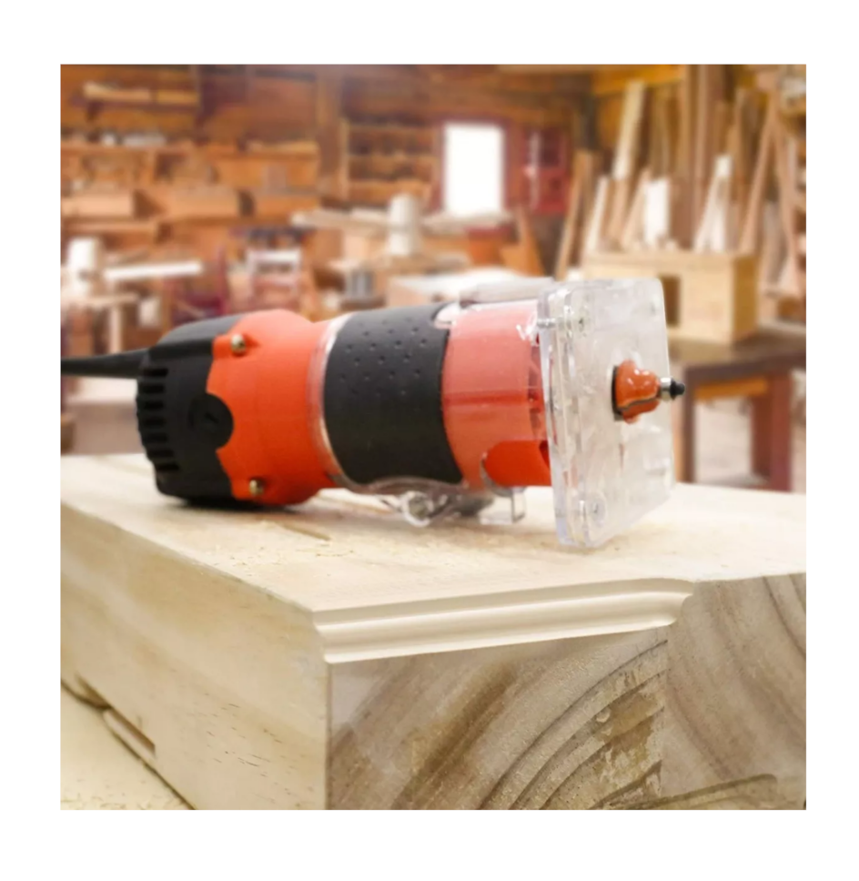 Foto 5 pulgar | Router Madera Recortadora Rebajadora 800w +15 Brocas Carburo Naranja/negro Belug