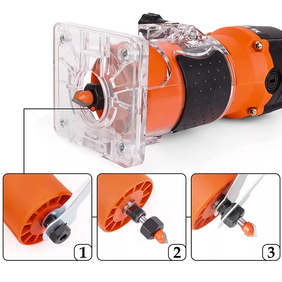 Foto 3 pulgar | Router Madera Recortadora Rebajadora 800w +15 Brocas Carburo Eo Safe Imports Esi-11805-1 Naranja