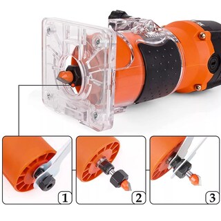 Foto 2 | Router Madera Recortadora Rebajadora 800w +15 Brocas Carburo Eo Safe Imports Esi-11805-1 Naranja