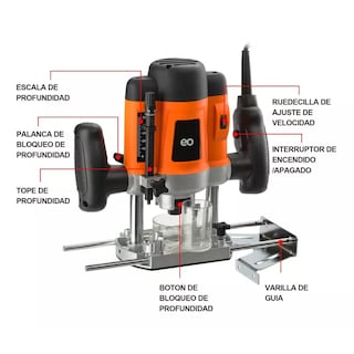 Foto 2 | Router 1200w 110v Con 12 Accesorios Eo Safe Imports Esi-3161-1 Naranja