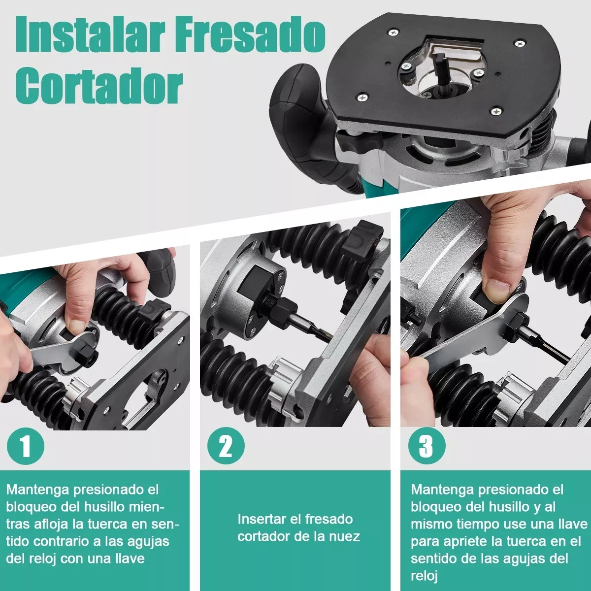 Foto 6 pulgar | Router Con Accesorios 27 Pzs Eo Safe Imports Esi-5911-1 Verde