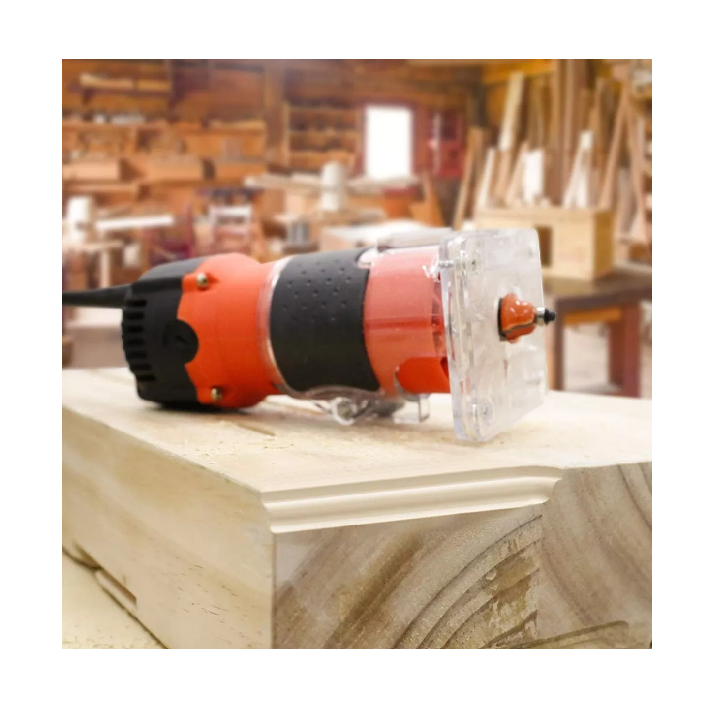 Foto 5 pulgar | Router Madera Recortadora Rebajadora Lab.g 800w +15 Brocas Carburo Naranja/negro