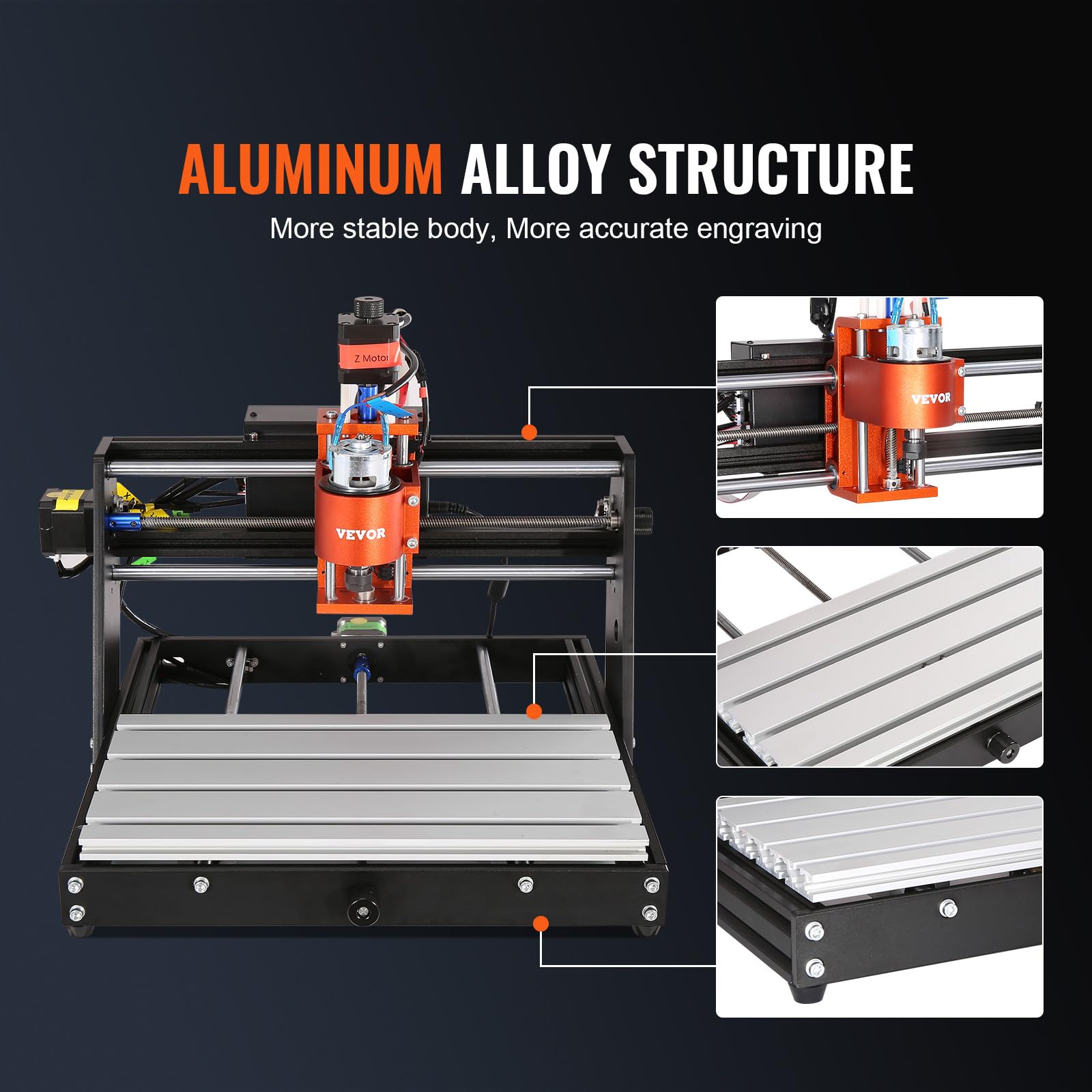 Foto 4 | Máquina Enrutadora Cnc Vevor De 3 Ejes Grbl Control 120w 300x200x60 Mm - Venta Internacional.