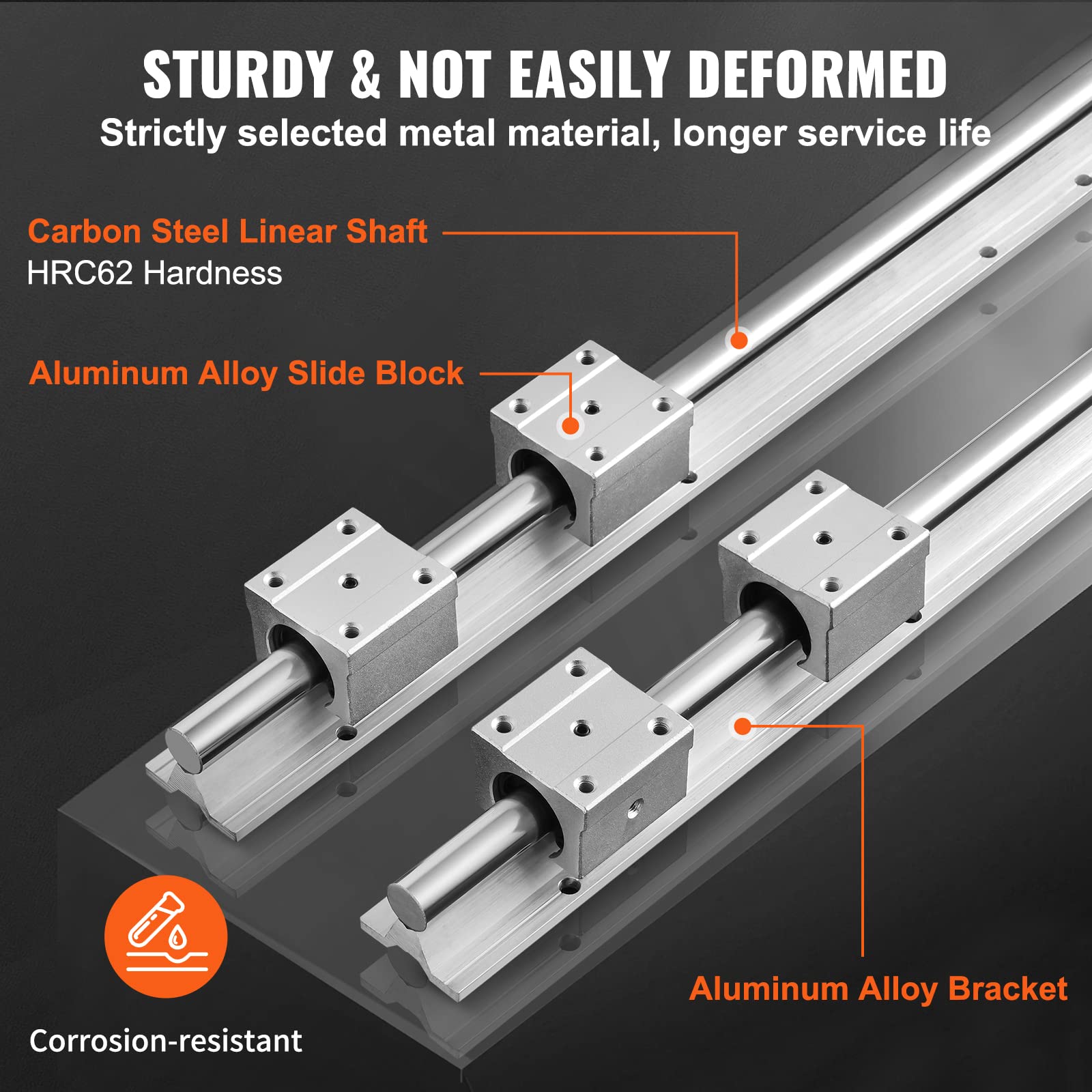 Foto 4 pulgar | Kit De Deslizamiento Lineal Vevor Sbr16-800 Mm Para Enrutador Cnc - Venta Internacional.