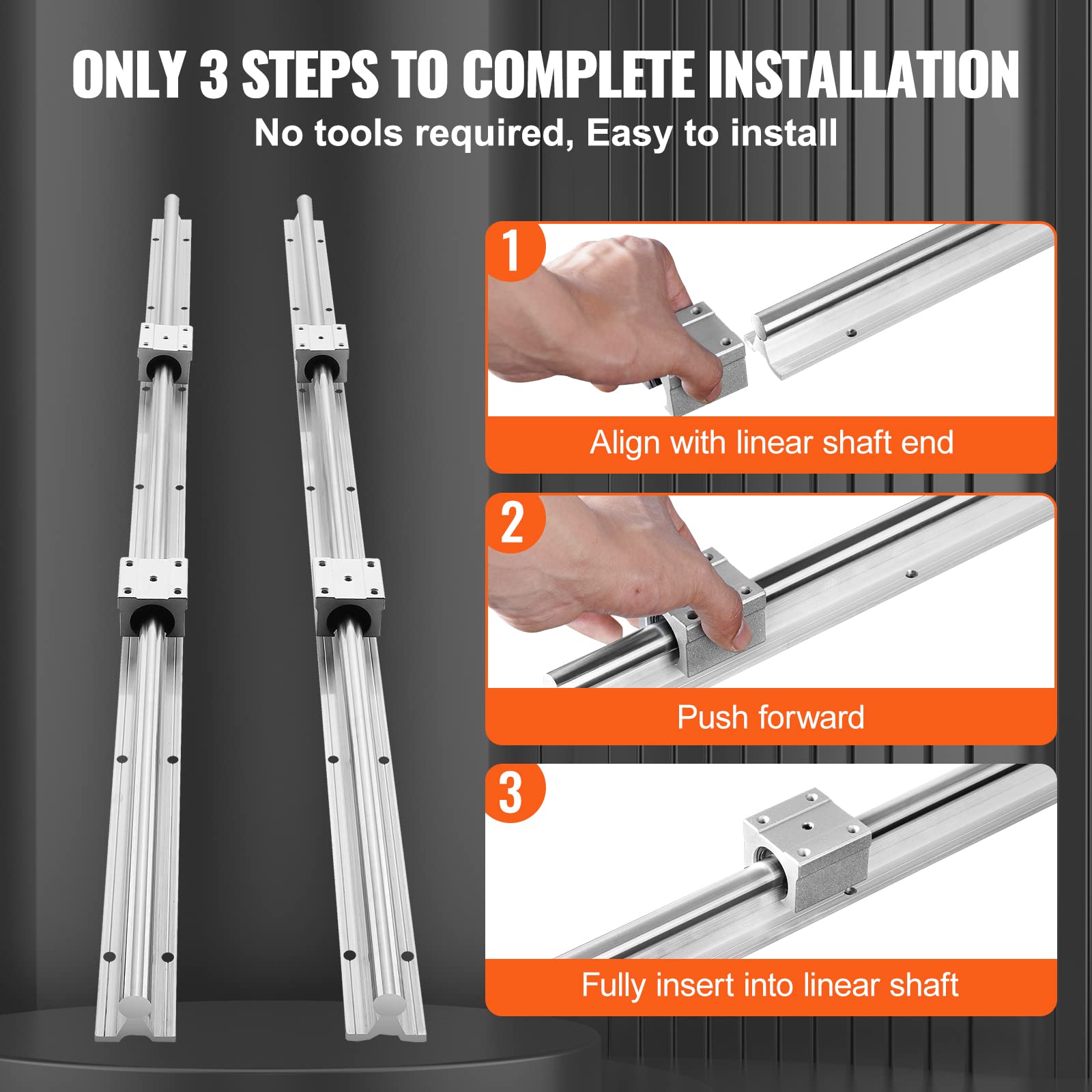 Foto 7 pulgar | Kit De Deslizamiento Lineal Vevor Sbr16-800 Mm Para Enrutador Cnc - Venta Internacional.