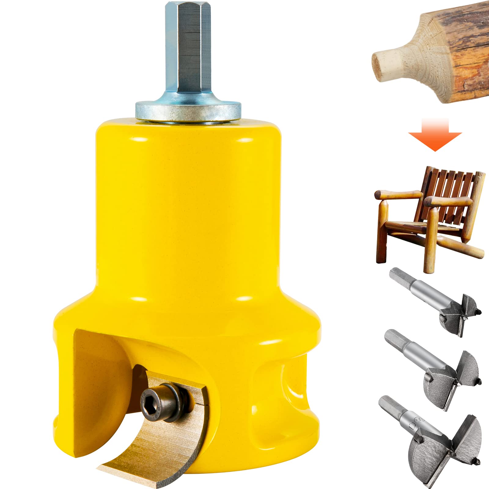 Foto 1 | Cortador De Espigas Vevor Para Muebles De Troncos De Aluminio Y Acero De 38 Mm De Diámetro - Venta Internacional.