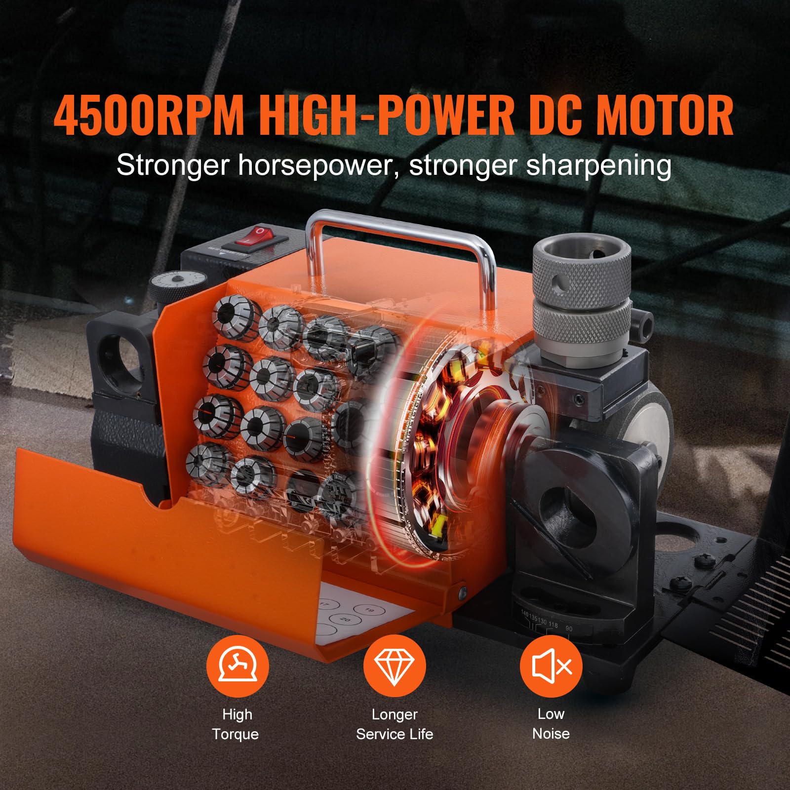 Foto 5 | Afilador De Brocas Vevor Mr-20g  De 3 A 20 Mm  Con 18 Pinzas - Venta Internacional.