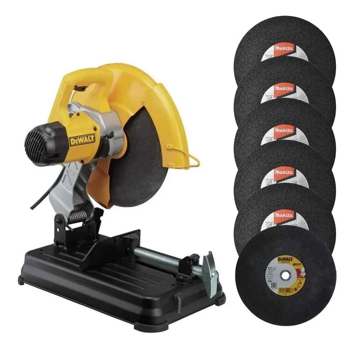 Sierra Cortadora Metales 14 2,200 W y 6 Discos Dewalt D28720