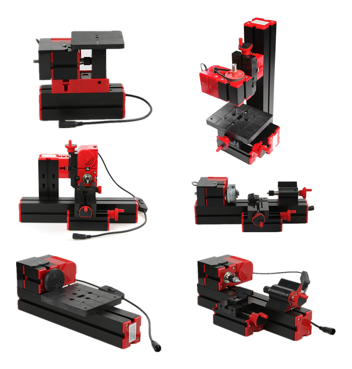 Mini Bricolaje 6 En 1 Máquina Multiusos Jigsaw Grinder Taladro Genérica