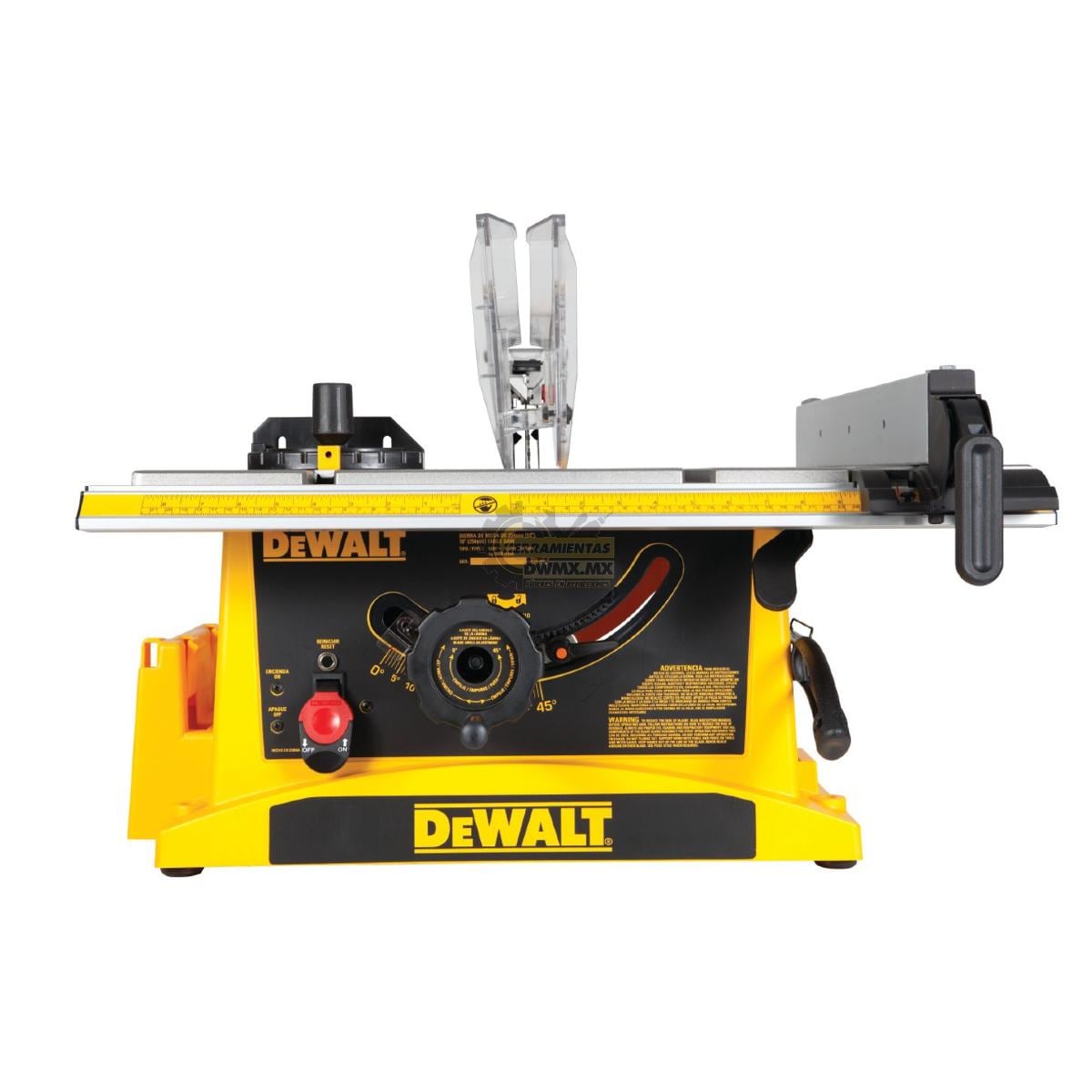 Sierra de Mesa 10'' 1800w DeWALT color Amarillo $12,848