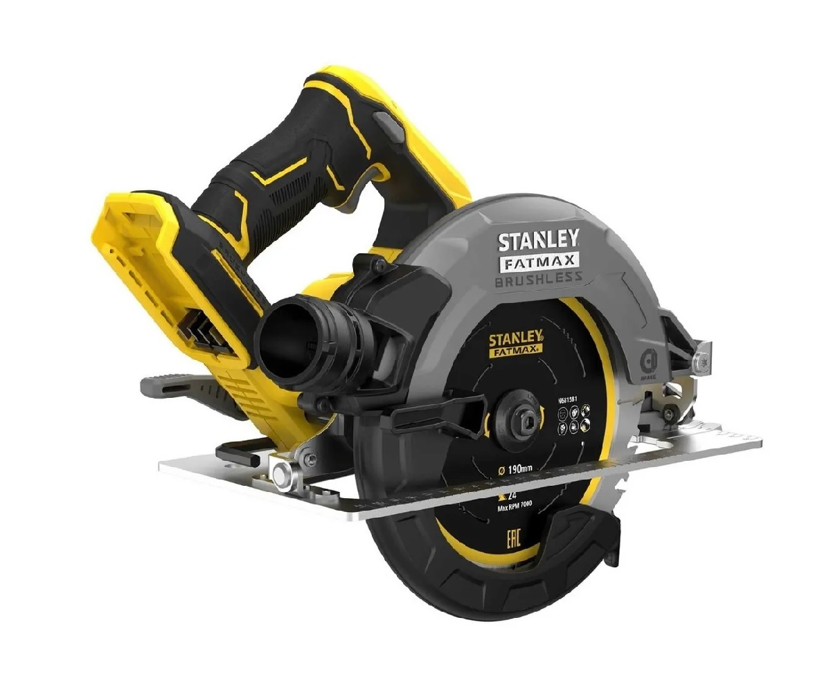 Sierra Circular Inalámbrica Stanley Brushless Fatmax color Amarillo