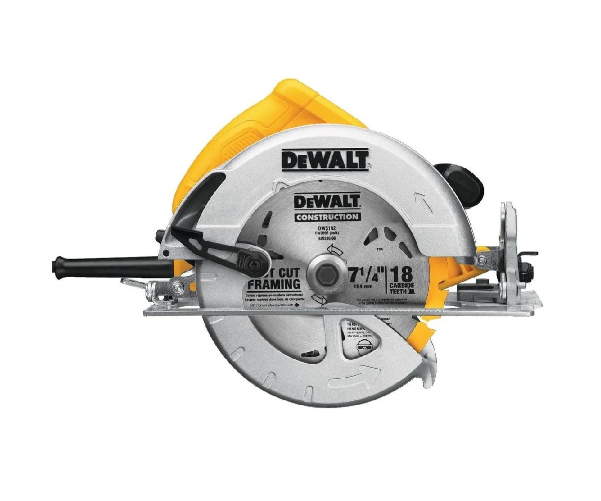 Sierra Circular Eléctrica Dewalt Dwe575 color Amarillo 7.25'' 1800w Amarilla 50hz/60hz120v