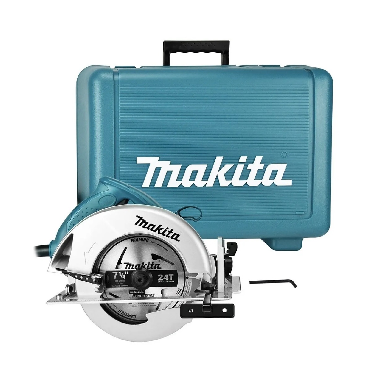 Sierra Circular Makita 5007NK color Azul 7-1/4 Pulgadas 15 A Incluye Estuche