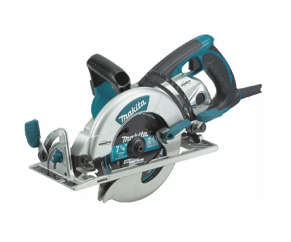 Sierra Circular Eléctrica Makita 5377MG color Azul 185 Mm 1800 W 50Hz/60Hz 120 V