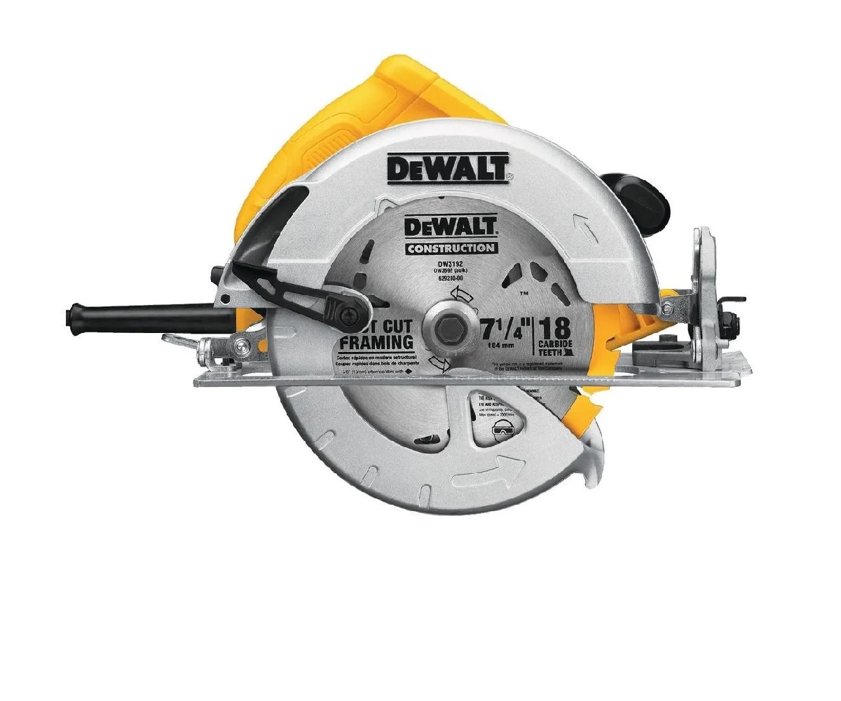 Sierra Circular Eléctrica Dewalt Dwe575 7.25'' 1800w color Amarillo 60hz127v