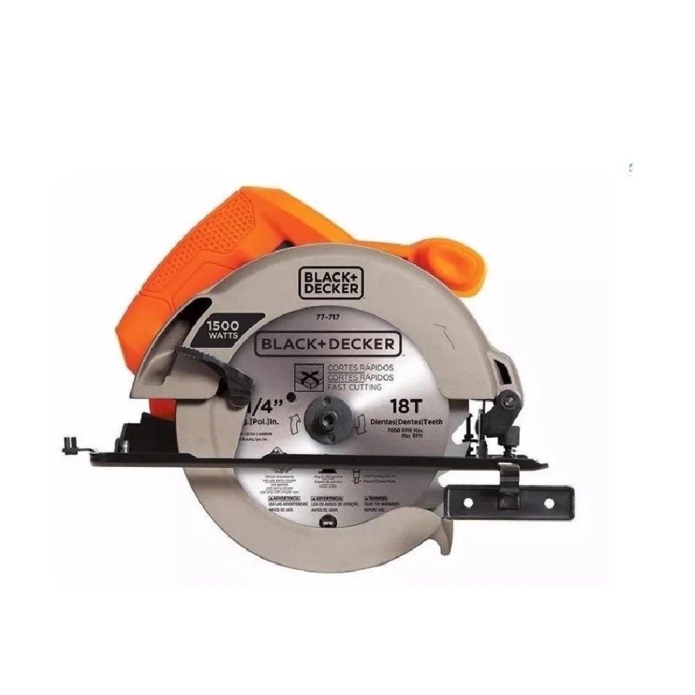 Sierra Circular Eléctrica Black & Decker CS1024 color Gris 184 mm 1500 w 50hz/60hz 120 v