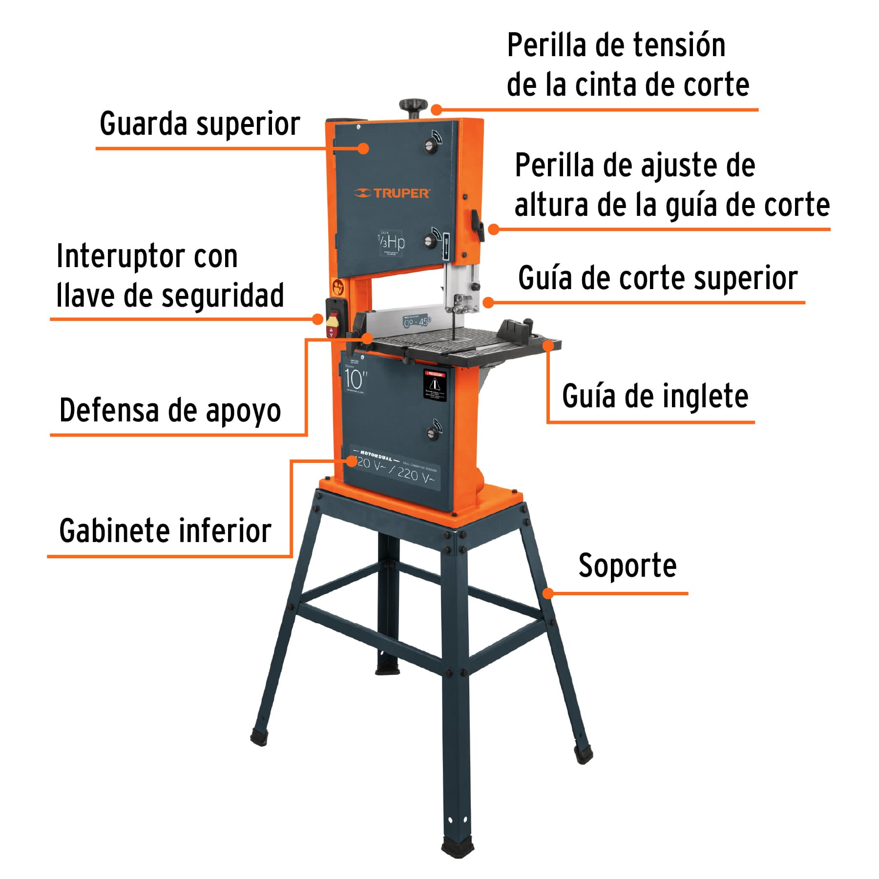 Foto 4 pulgar | Sierra Cinta Truper SCI-10 color Naranja