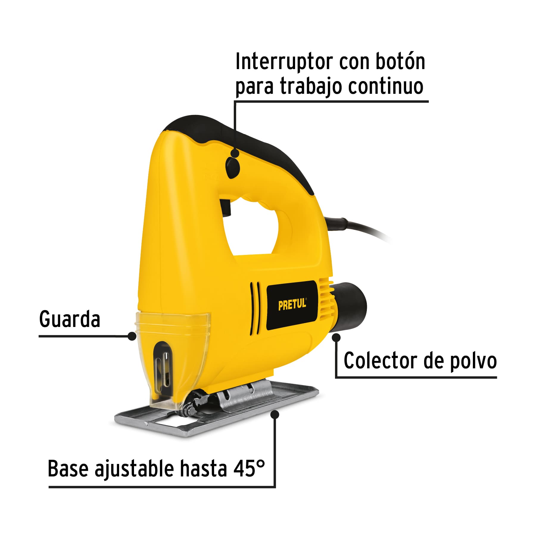 Foto 3 | Sierra Caladora 400 3a Pretul Cala-p3 Color Amarillo