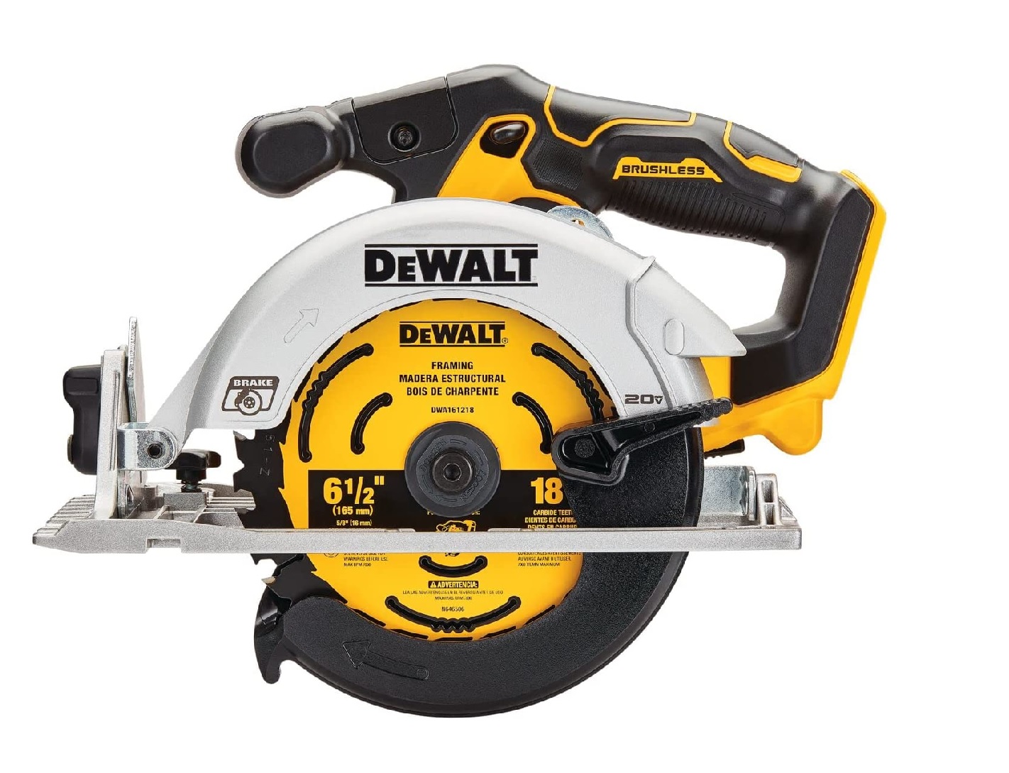 Sierra circular DeWalt DCS565B Multicolor 20 V MAX 6-1/2 Pulgadas