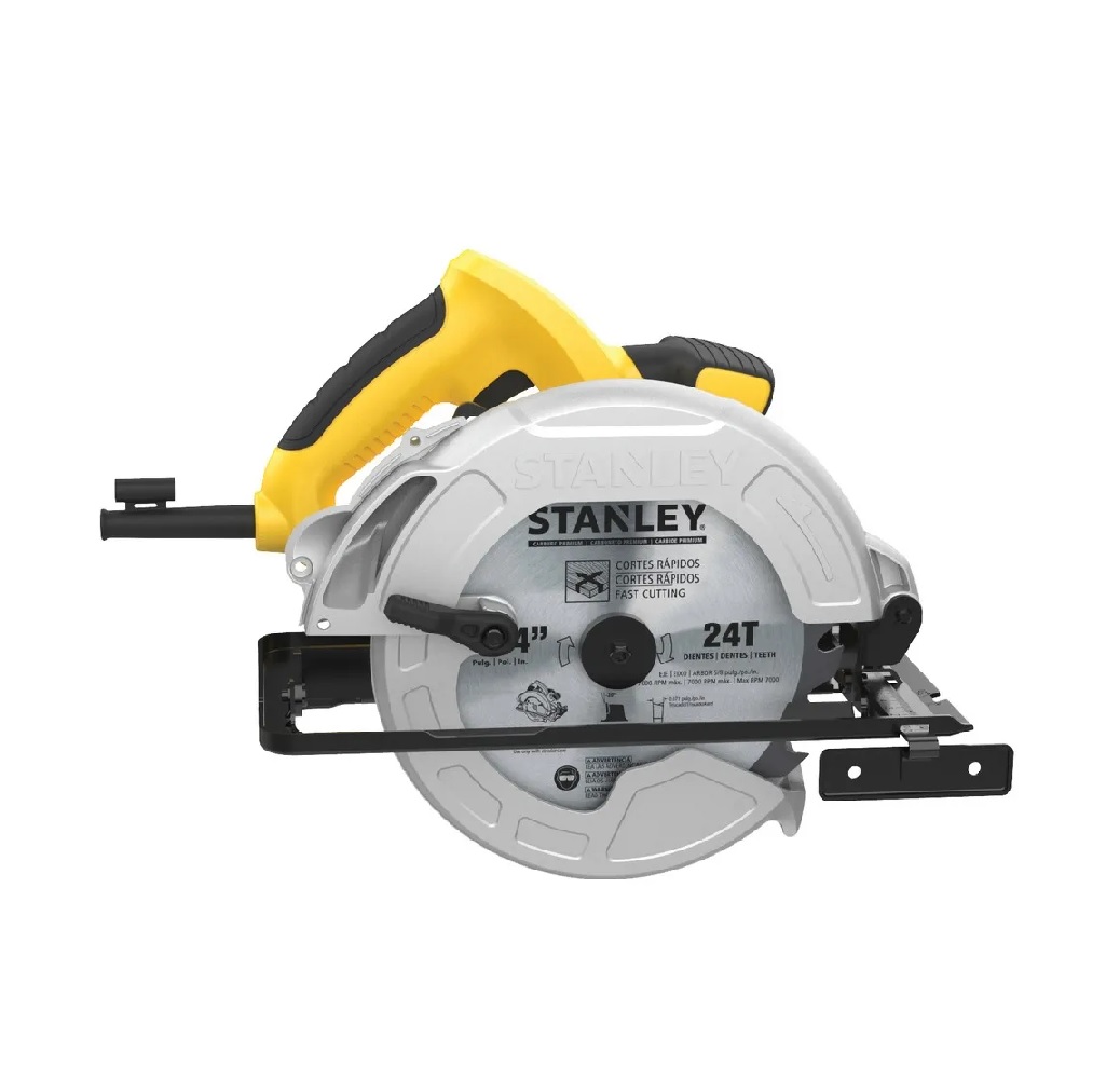 Sierra Circular Eléctrica Stanley Sc16 190mm 1600w color Amarilla 60hz120v