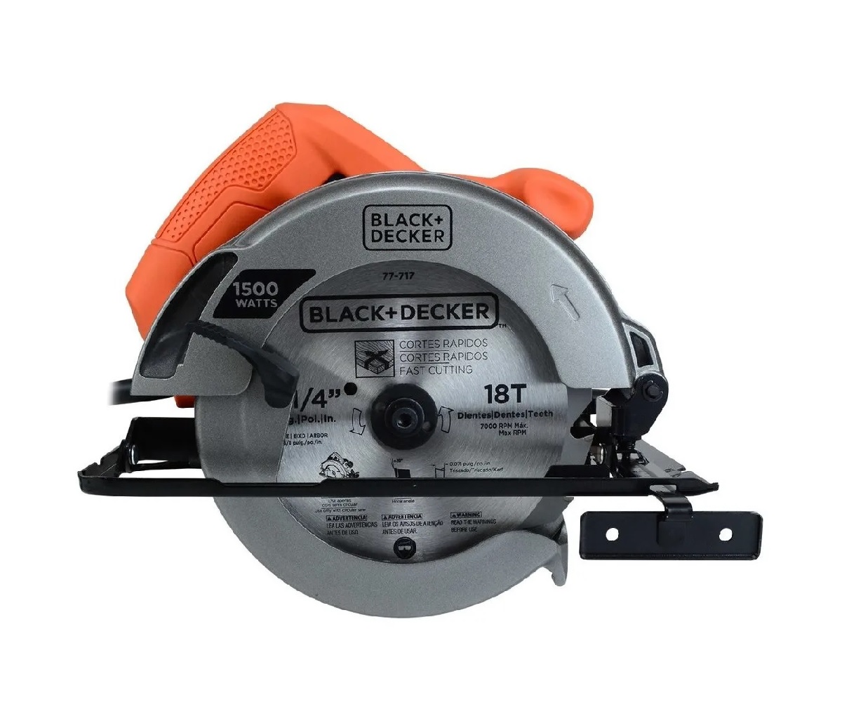 Sierra Circular Black & Decker 7-1/4 Pul color Naranja