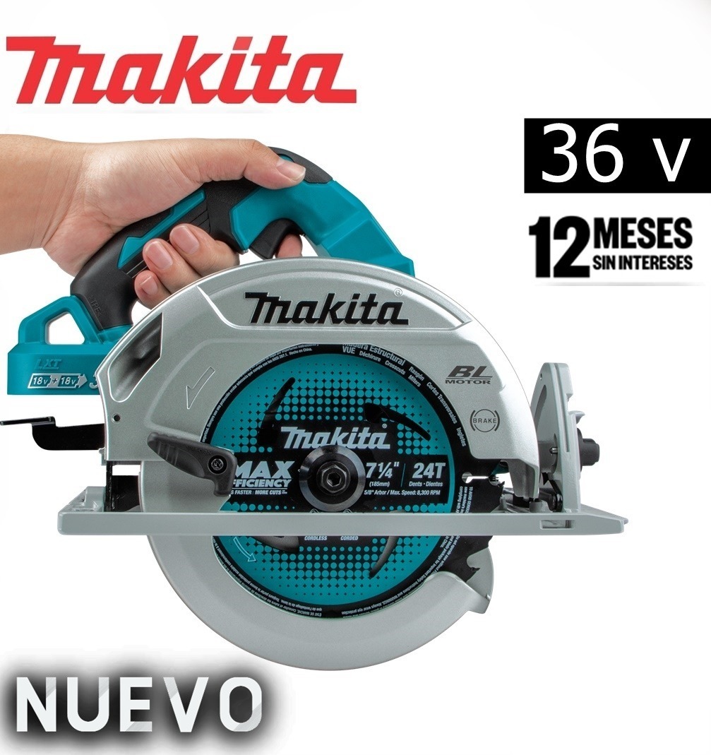 Sierra Circular Makita Inalámbrica 36 Voltios Solo Maquina