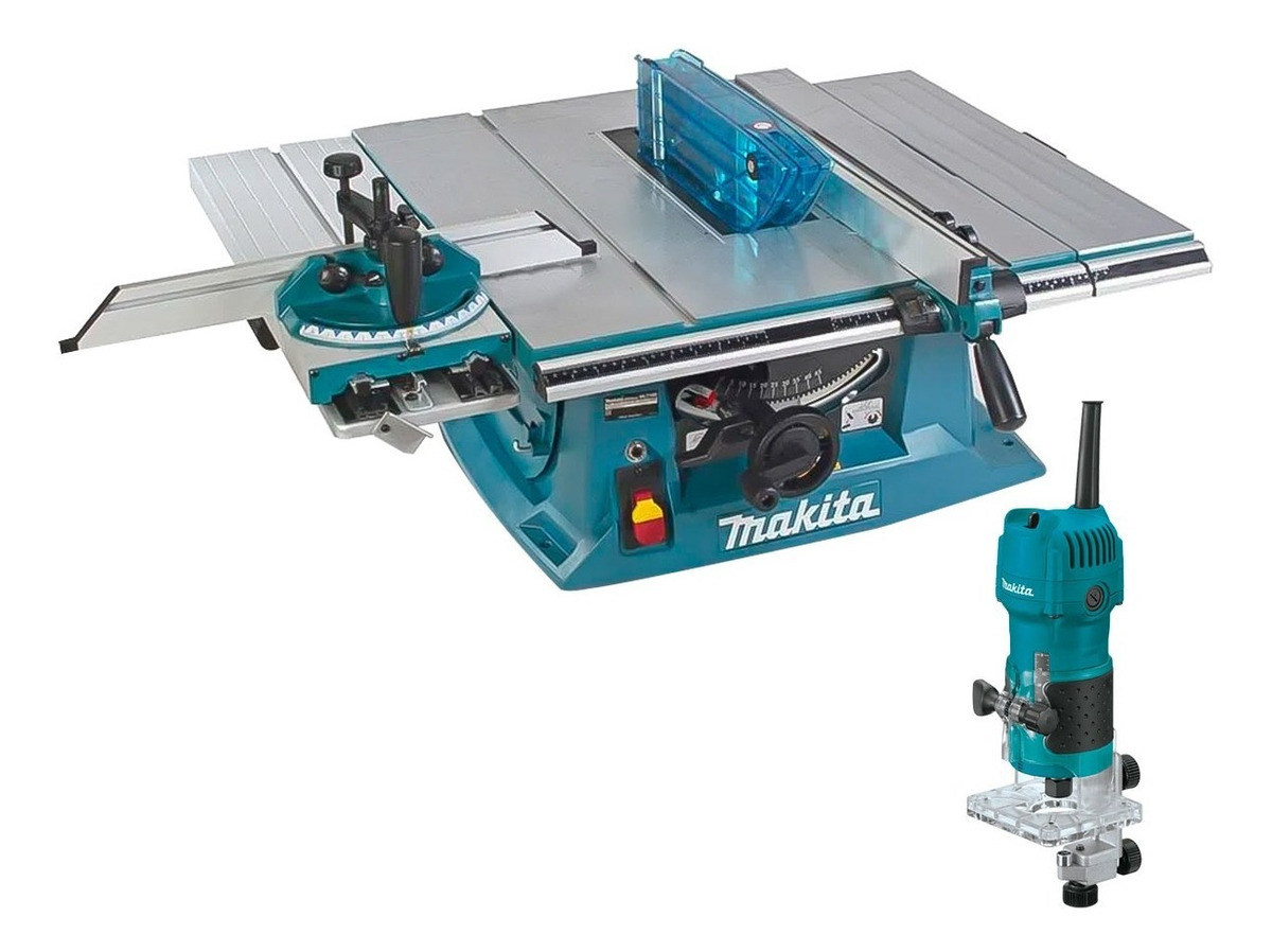 Kit Makita Sierra De Banco Mlt100 1500w + Router Makita 3709