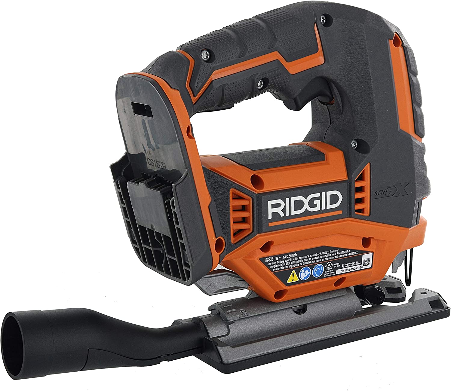 Foto 5 pulgar | Sierra de calar sin escobillas inalámbrica Ridgid R8832B OCTANE Naranja