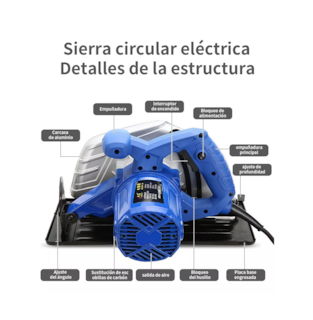 Foto 2 | Kit de Sierra Circular Shuangha 7-1/4 Pulgadas 190 mm 1650w