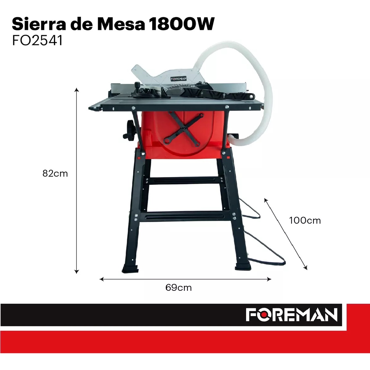 Foto 5 | Sierra De Banco Con Potente Motor De 1800w Portátil Foreman