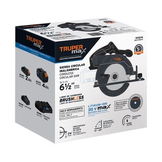 Foto 2 | Sierra Circular 6-1/2', 20v, S/accesorios, Max