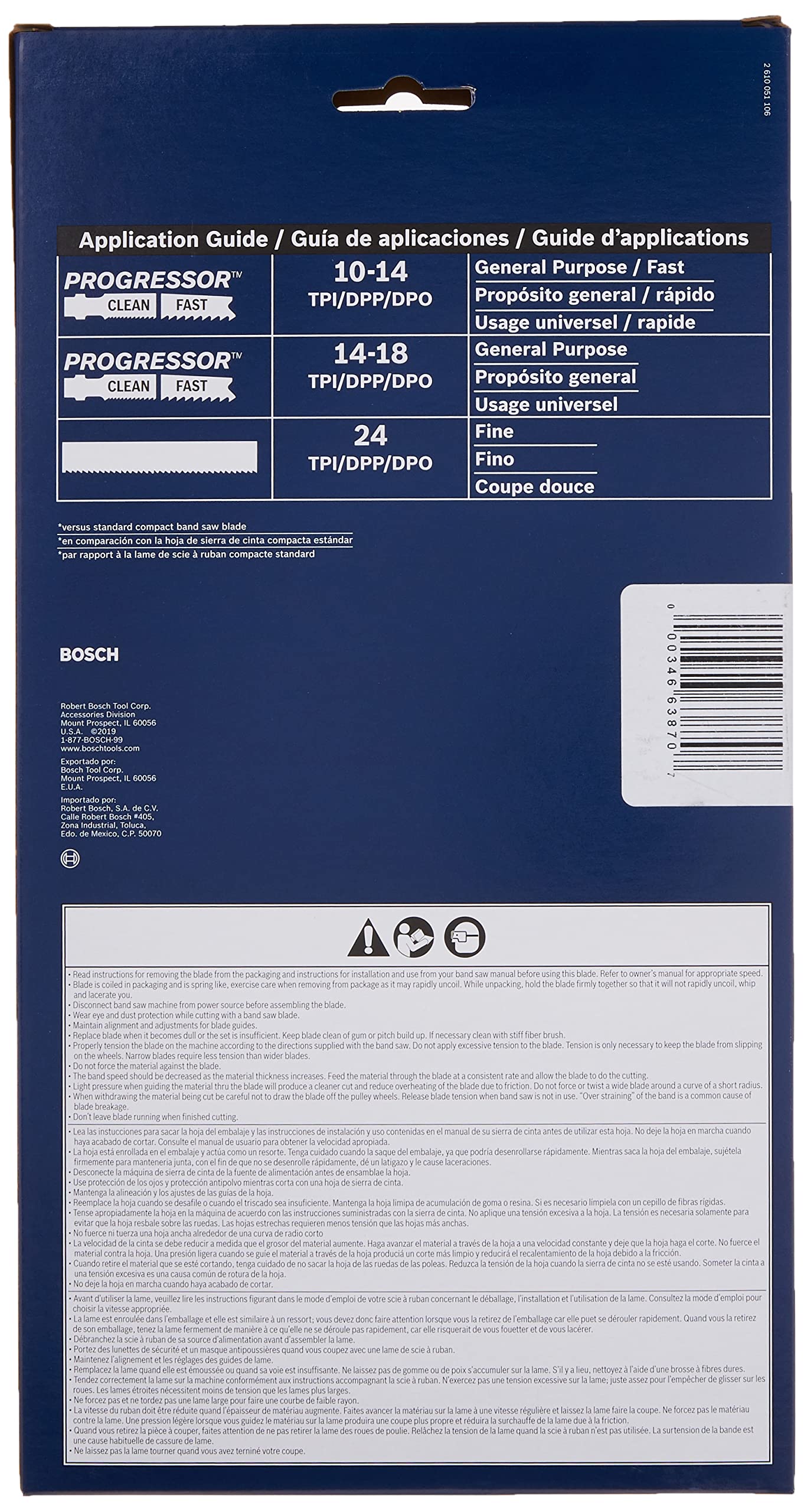 Foto 6 | Hojas De Sierra De Cinta Portátiles Bosch Cbs1418 14-18 Tpi 73 Cm, 3 Unidades - Venta Internacional.
