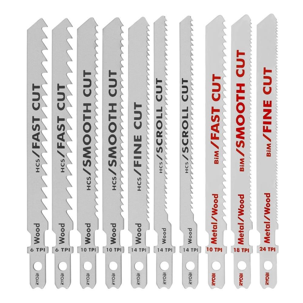 Foto 3 pulgar | Kit De Hojas De Sierra Caladora Ryobi A14ak10 Multiusos, 10 Piezas - Venta Internacional.