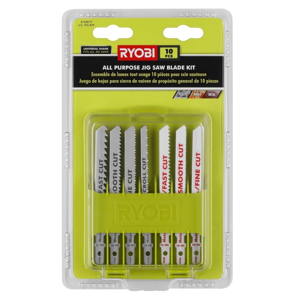 Foto 4 pulgar | Kit De Hojas De Sierra Caladora Ryobi A14ak10 Multiusos, 10 Piezas - Venta Internacional.