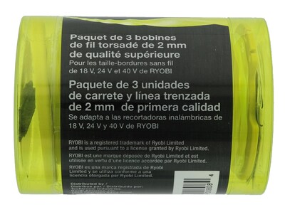 Foto 7 | Trimmer Line Ryobi One Plus+ Ac80rl3 De 0,080 Pulgadas (paquete De 3) - Venta Internacional.