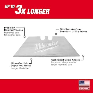 Foto 3 | Cuchillas Milwaukee Bulk Pack, 50 Unidades - Venta Internacional.