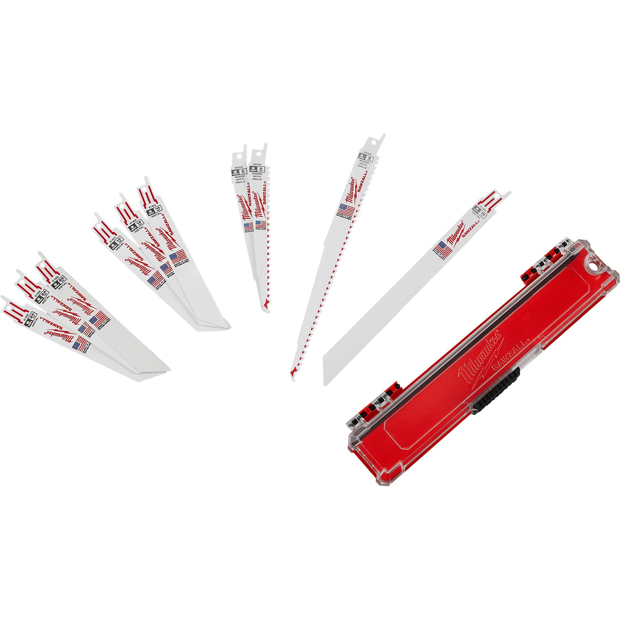 Foto 2 pulgar | Kit de Cuchillas Sawzall Milwaukee 49-22-1110 U 10 Unidades con Funda y 10 Cuchillas - Venta Internacional