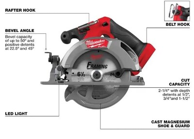 Foto 2 | Sierra Circular Milwaukee M18 Fuel 18v Litio-ion 2833-20 6-1/2 Pulgadas - Venta Internacional.