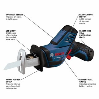 Foto 3 | Sierra Recíproca Bosch Ps60-102 De 12 V Como Máximo, Bolsillo Con Batería De 2,5 Ah - Venta Internacional.