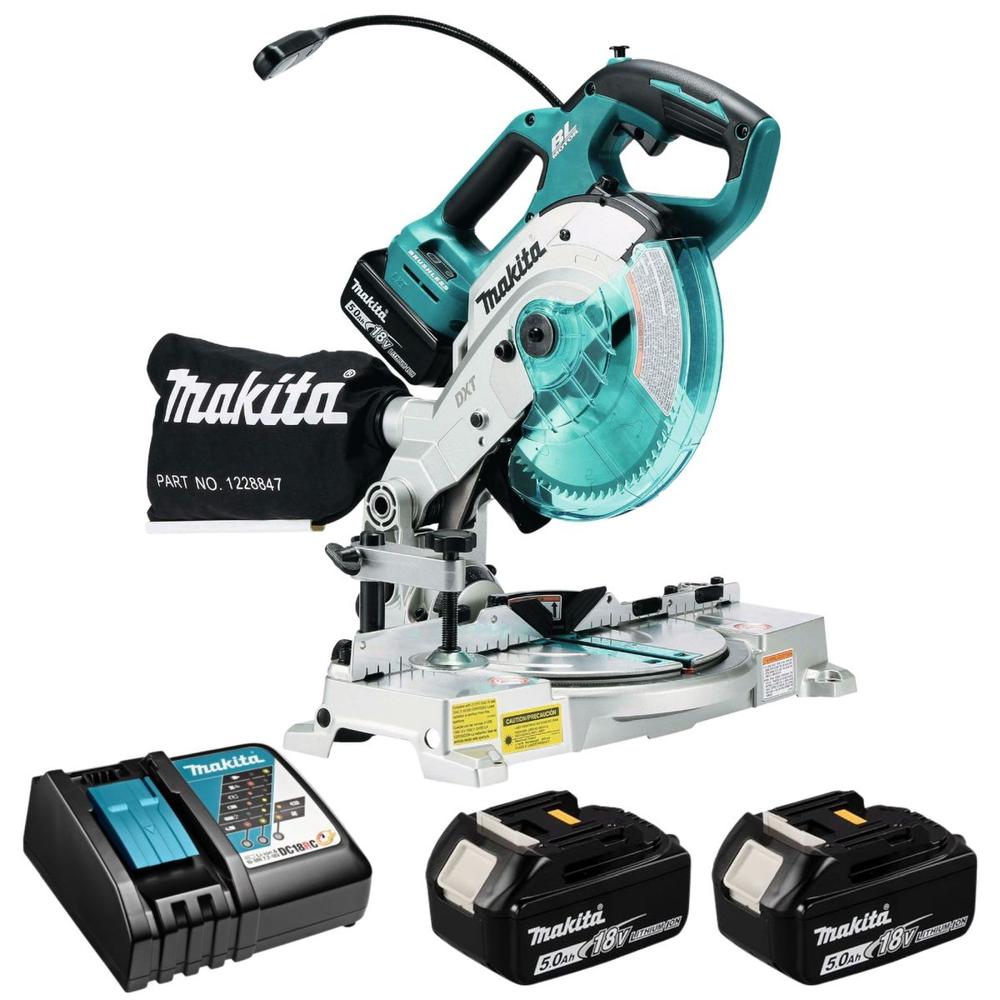 Sierra Inglete Makita Dls600rte 6-1/2' 18v +2 Baterías 5.0ah