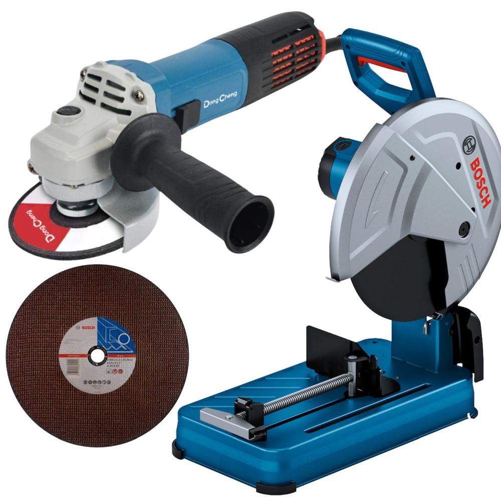 Cortadora Bosch Metales 2300w + Miniesmeril Dongcheng 4-1/2'