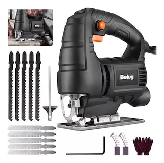 Foto 1 | Sierra Caladora Profesional 6 Vel 2800 Rpm De Madera, Metal Negro Belug