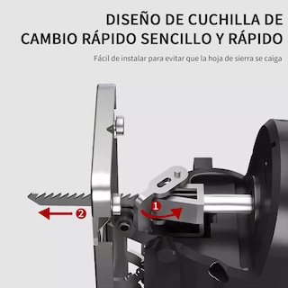 Foto 3 | Sierra Caladora Profesional 6 Vel 2800 Rpm De Madera, Metal Negro Belug