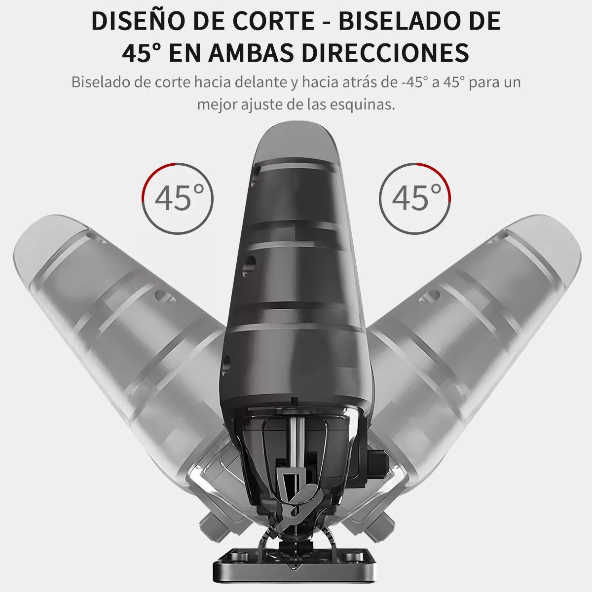 Foto 6 pulgar | Sierra Caladora Profesional 6 Vel 2800 Rpm De Madera, Metal Negro Belug