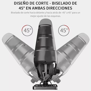 Foto 5 | Sierra Caladora Profesional 6 Vel 2800 Rpm De Madera, Metal Negro Belug