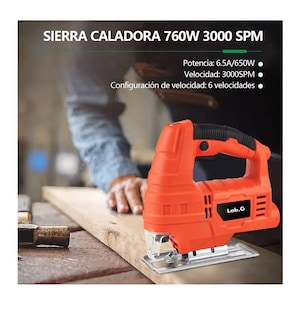 Foto 2 | Sierra Caladora Profesional 760w + 16 Accesorios Con Estuche, Negro/naranja