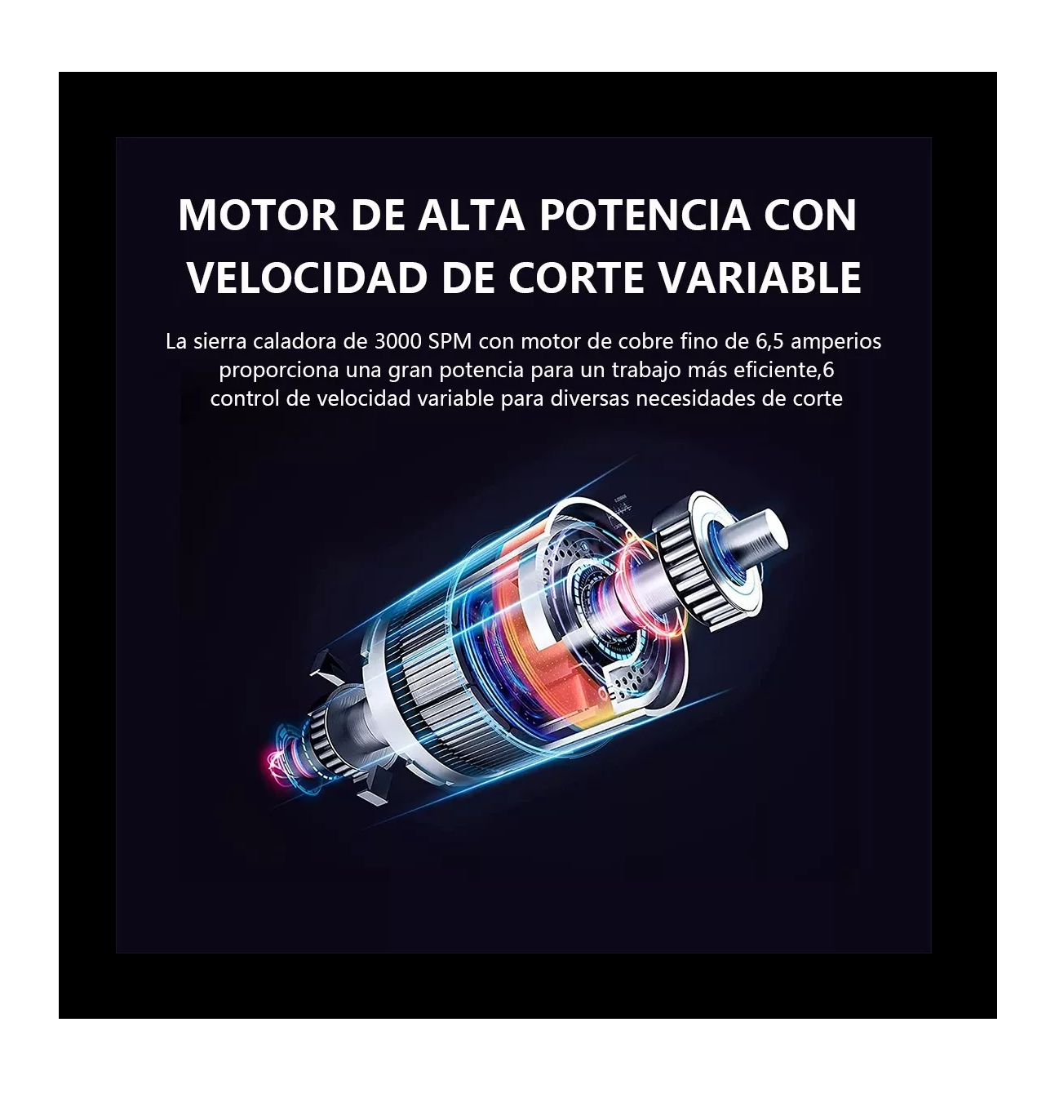 Foto 6 pulgar | Sierra Caladora Profesional 760w + 16 Accesorios Con Estuche, Negro/naranja