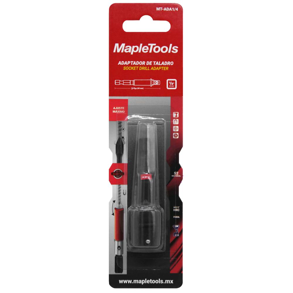 Foto 7 pulgar | Pack 10 Adaptadores De Taladro P/ Dados 1/4'' Maple Tools