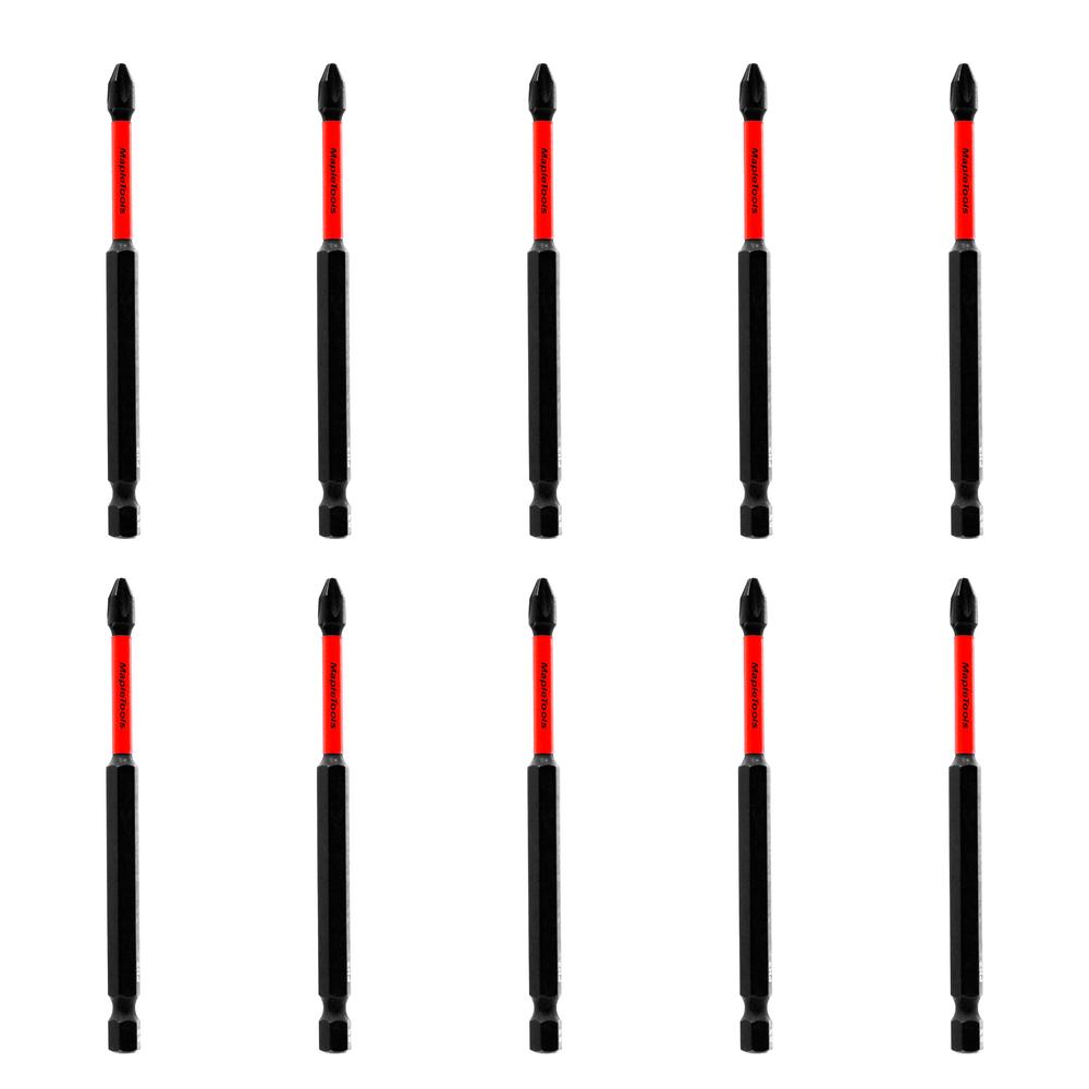 Pack 10 Puntas De Impacto Cruz 4'' Ph2 Maple Tools